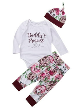 0-3T Baby Girl Outfit Floral Long Sleeve Watermelon Red Hooded Top with Pocket /& Flower Pant Sets Girls Fall Layette Set